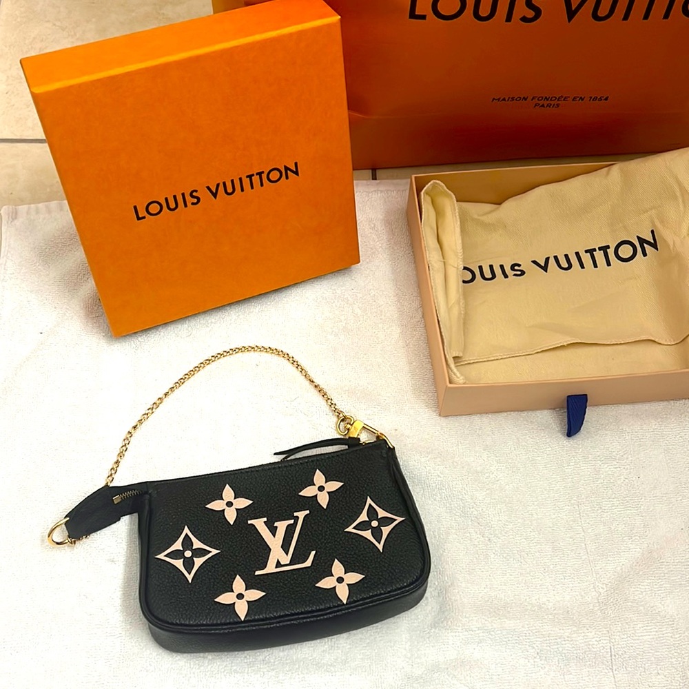 Louis Vuitton Rare Mini Pochette Leather Bicolor 100% authentic